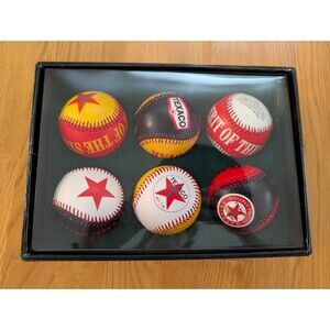 Texaco 6 Ball Set Limited Edition Collectible Baseballs Official Size Weight